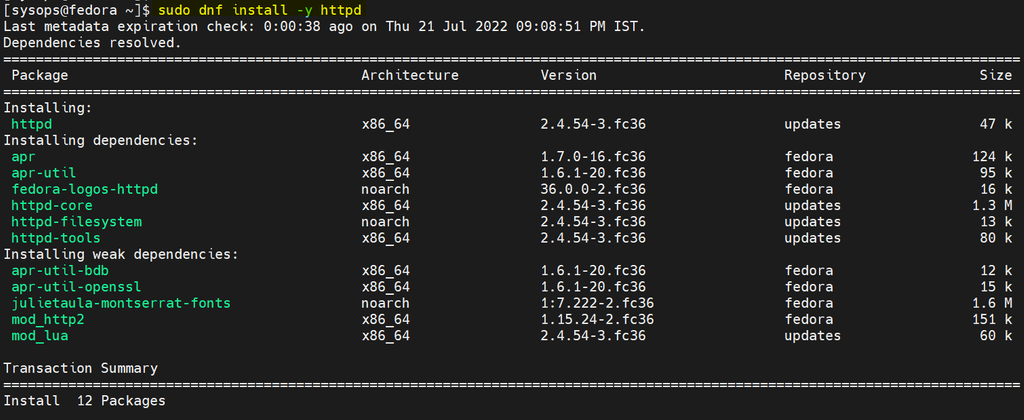 Install-Apache-Fedora-Linux