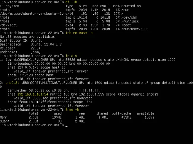 Ubuntu-Server-22-04-Basic-Commands