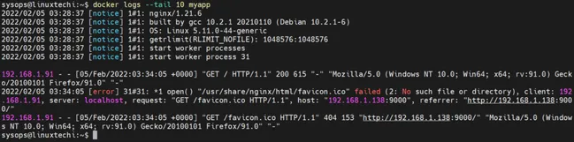 View-logs-from-docker-conatiner