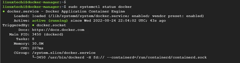 Docker-Service-Status-Ubuntu-22-04