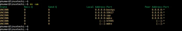 UDP-Network-Connection-ss-command