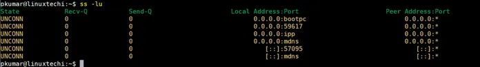 List-all-udp-listening-sockets-ss-command