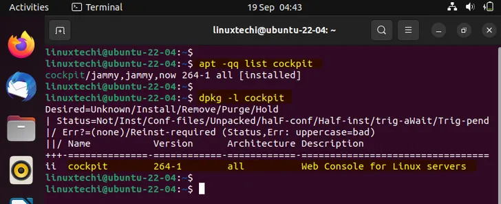 Check-Cockpit-WebConsole-Version-Ubuntu
