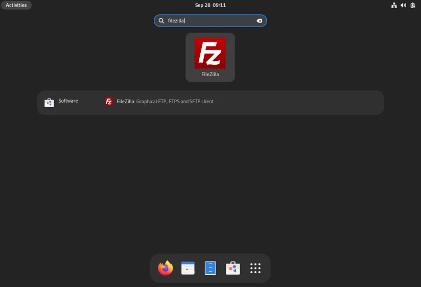 Access-FileZilla-Fedora