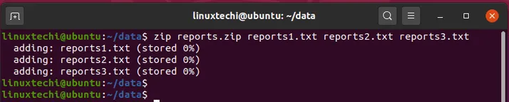 zip-multiple-files-linux