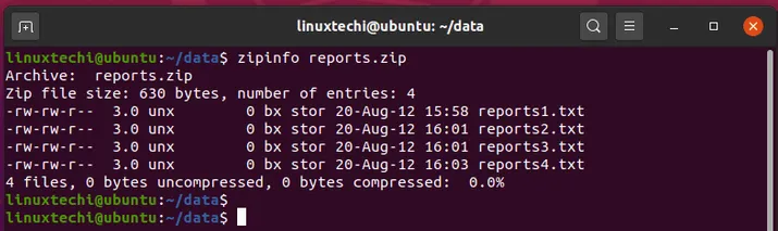 view-contents-zipped-file-linux
