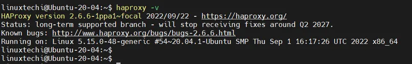 Haproxy-version-check-ubuntu