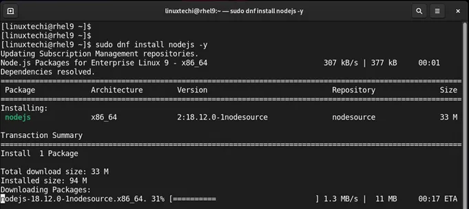 dnf-install-nodejs-rhel9