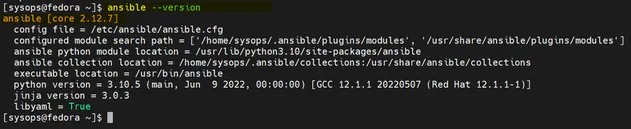 Ansible-Version-Check-Fedora