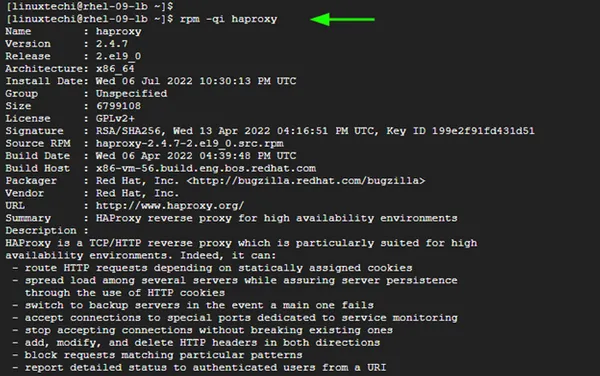 Rpm-Query-Haproxy-RHEL9