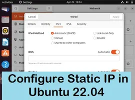 如何在 Ubuntu 22.04 LTS 上配置静态IP地址 ?