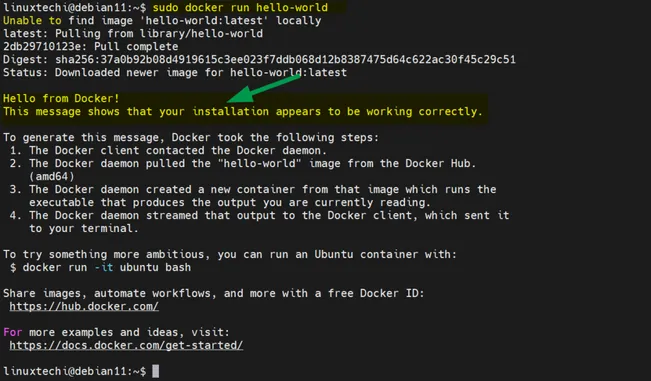 Run-Hello-world-Container-Debian11