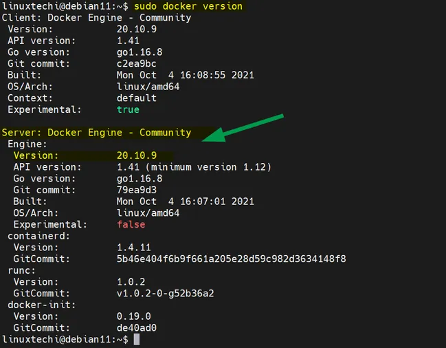 Docker-Version-Debian11