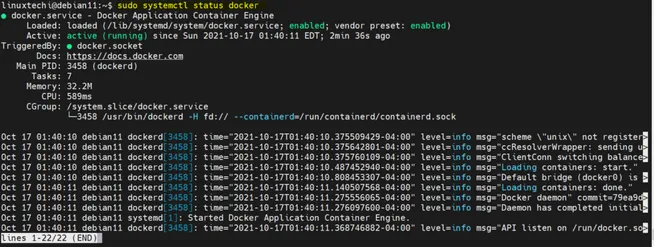 Docker-Service-status-Debian11