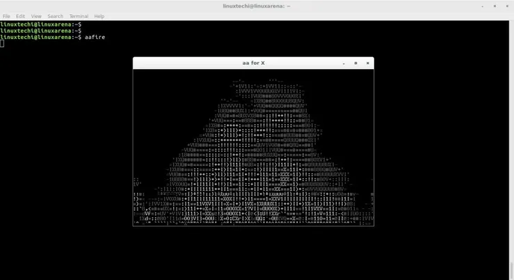 Fire-on-linux-terminal
