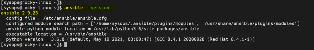 Ansible-Version-Check-Rocky-Linux8