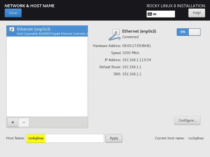 Network-hostname-Rocky-Linux