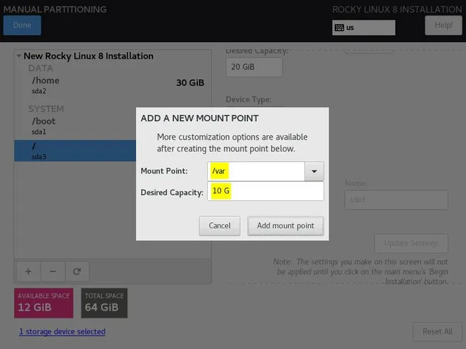 Var-partition-rocky-linux-installation