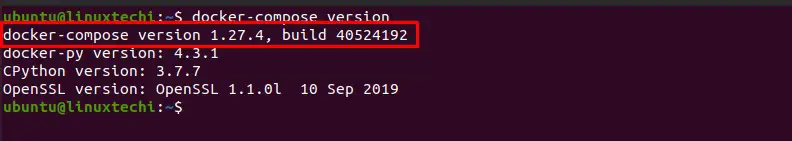 docker-compose-version-output-linux