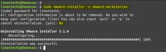 Uninstall VMware Workstation Uninstall-VMware-Workstation-LinuxMint21