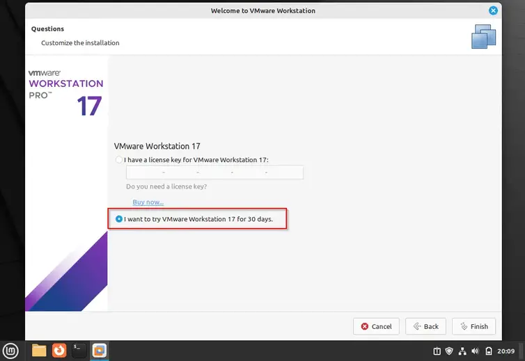 Use VMware Workstation Free Trail Use-VMware-Workstation-Free-Trail-LinuxMint21