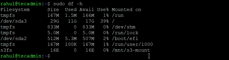Mounting Amazon S3 Bucket