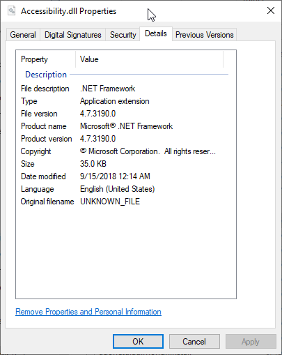 Check .NET Framework Version using Files on Windows