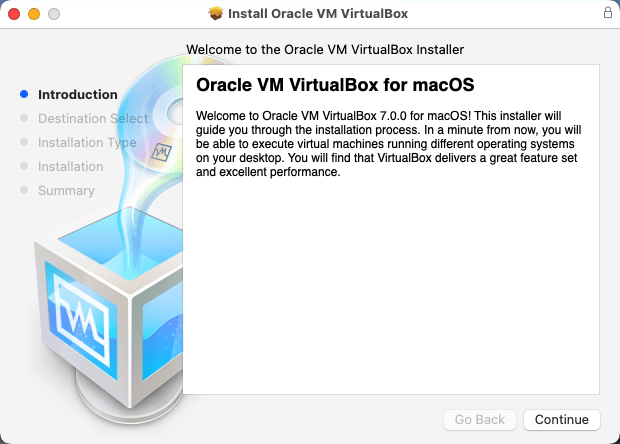 Installing VirtualBox on macOS