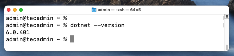 Check Dotnet core version