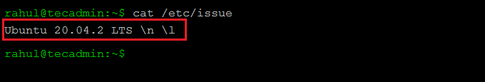 Check Linux Version /etc/issue