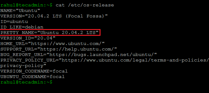 Check OS Version in Linux