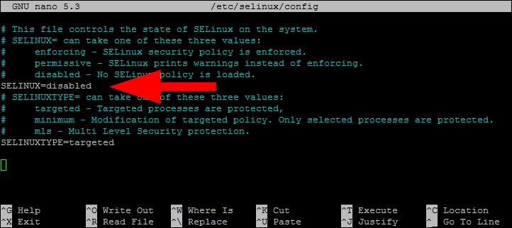 Disable SELinux in Fedora
