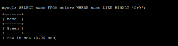 Mysql case-sensitive LIKE query