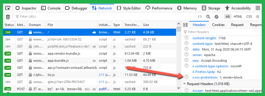 Enable XSS Protection in Apache