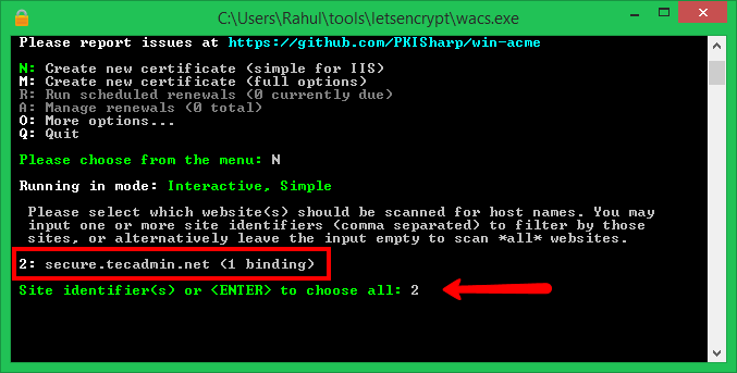 Input Site ID from List