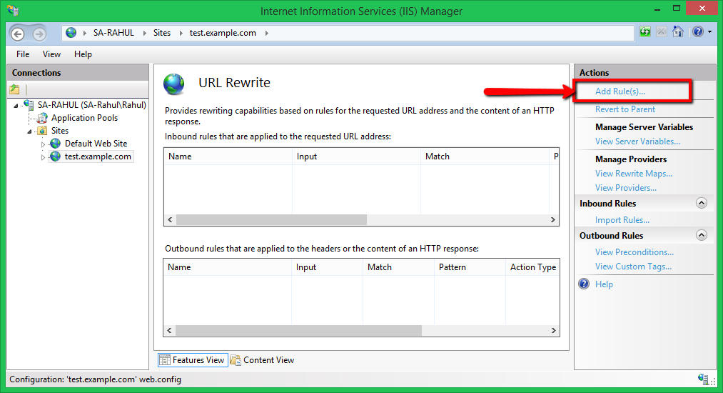 Reverse proxy using IIS 3
