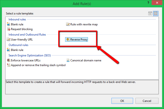 Reverse proxy using IIS 4