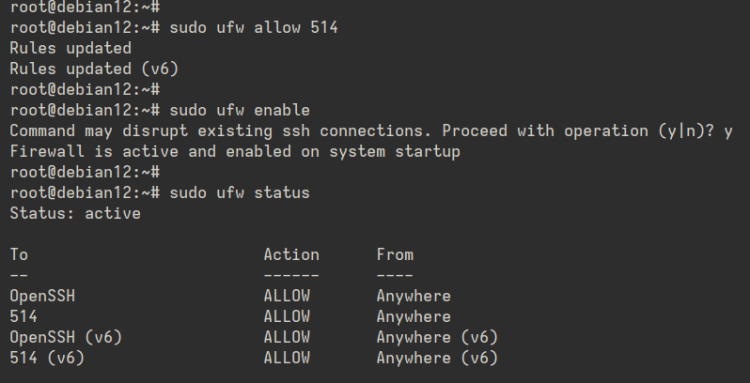setup ufw