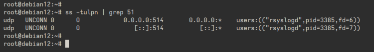 check port rsyslog