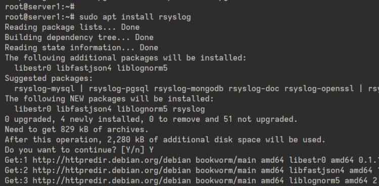 install rsyslog client